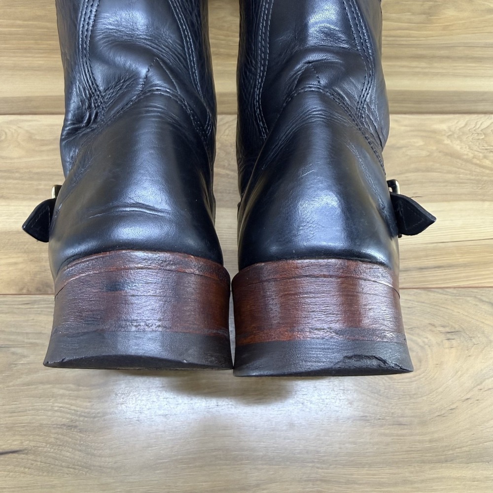 FRYE Artisanal Engineer Boots Mens 9.5 Horween Biker Moto Limited Ed USA Made - Picture 9 of 14